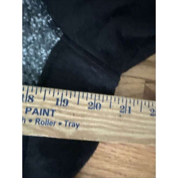 Title Nine Long Sweater Jacket Wool Blend Coat Size Large Gray Black Plaid - Picture 7 of 8